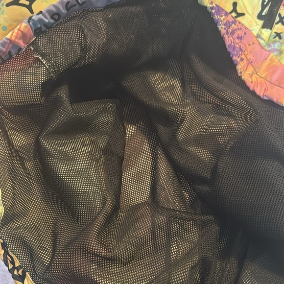 REASON Colorful Graffiti 1/2 Zip Hooded Lightweight Windbreaker Jacket Size L - Picture 8 of 9